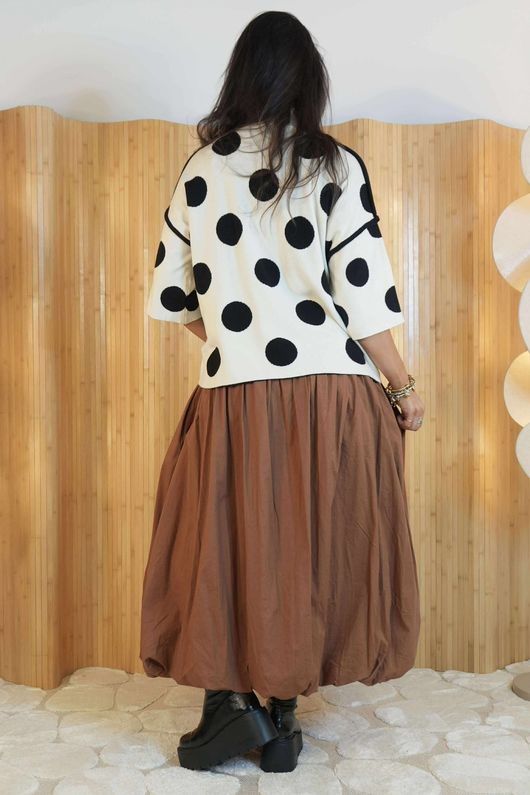 Robanne soft Stretch Party Knit Polka Ecru /29=